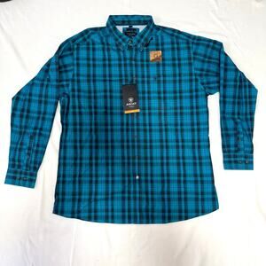 Ariat Pro Series Men's Size XXL Blue Plaid Kingston Button Long Sleeve Shirt